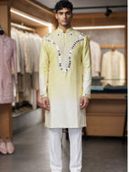 Ombre Lime mirror kurta