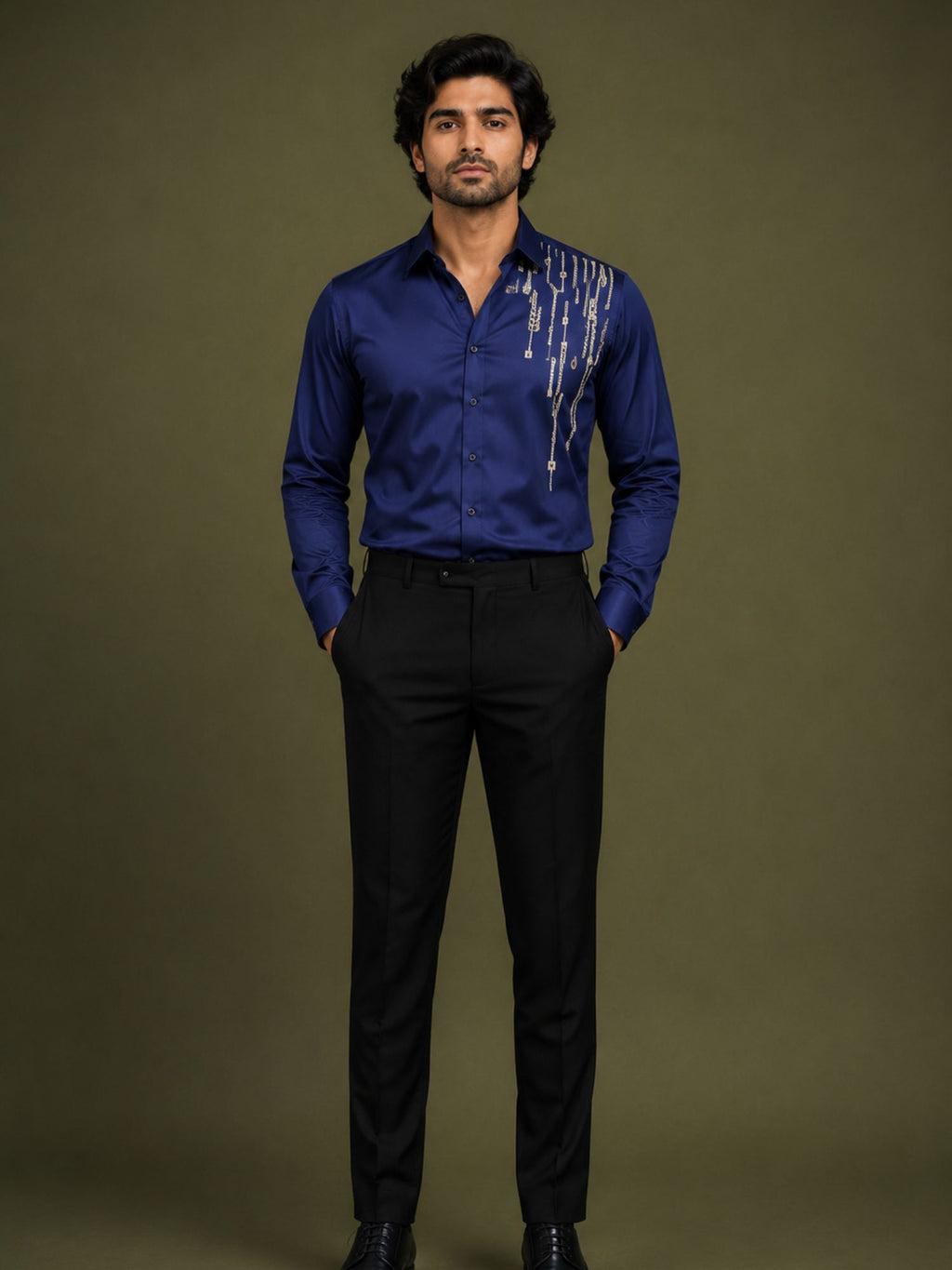 Blue Statement Shirt