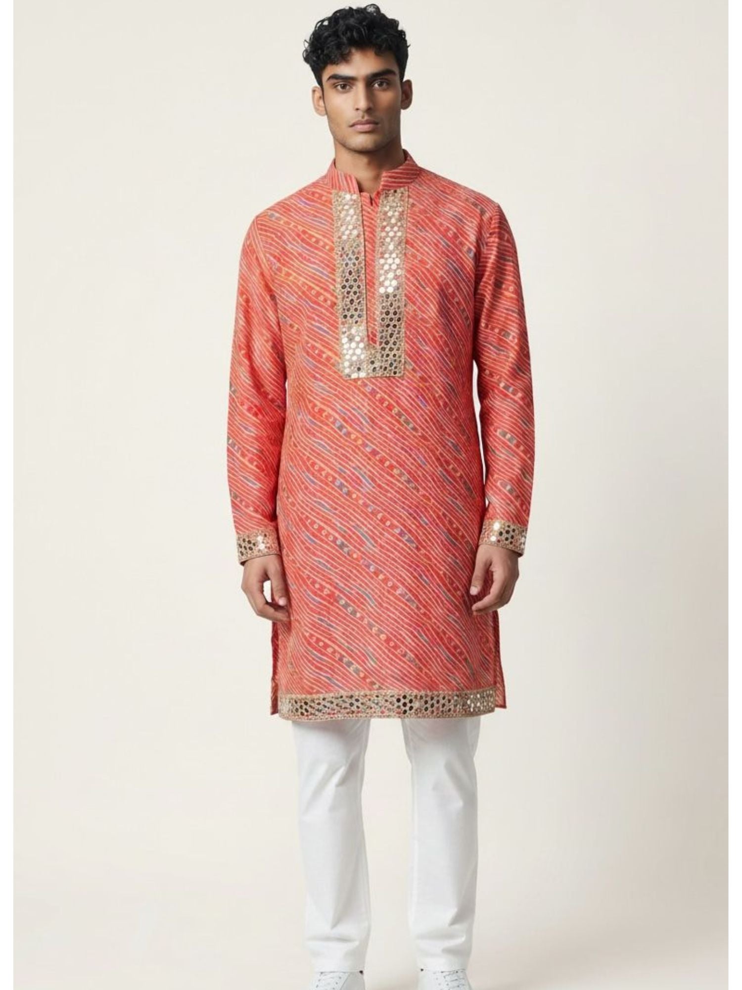 Lehariya Multi mirror kurta
