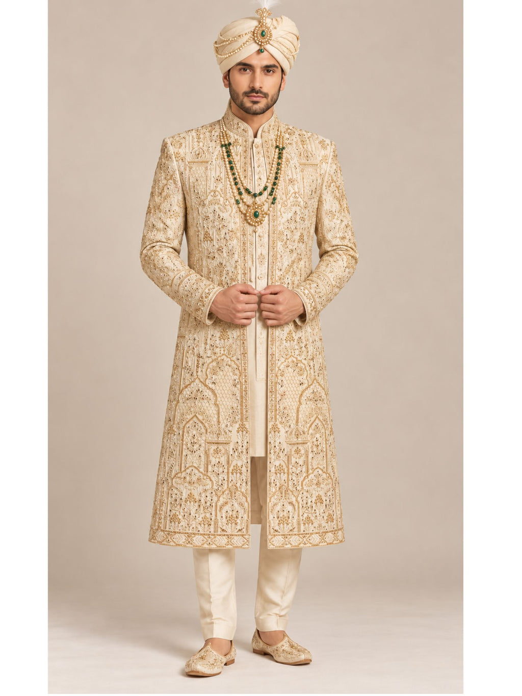 Golden Virasat Sherwani