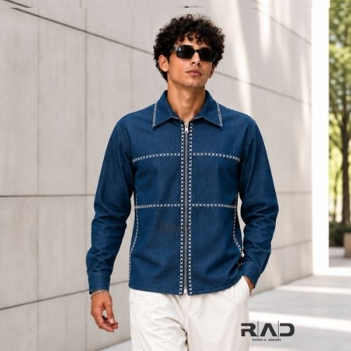 Indigo Signature Zipper - Shirt