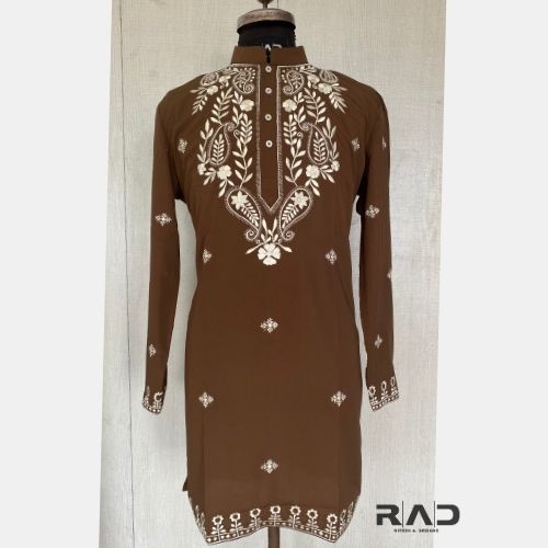 Cocoa Floral Kurta