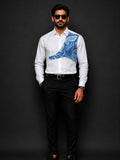 Blue Paisley Pattern Shirt