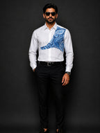 Blue Paisley Pattern Shirt