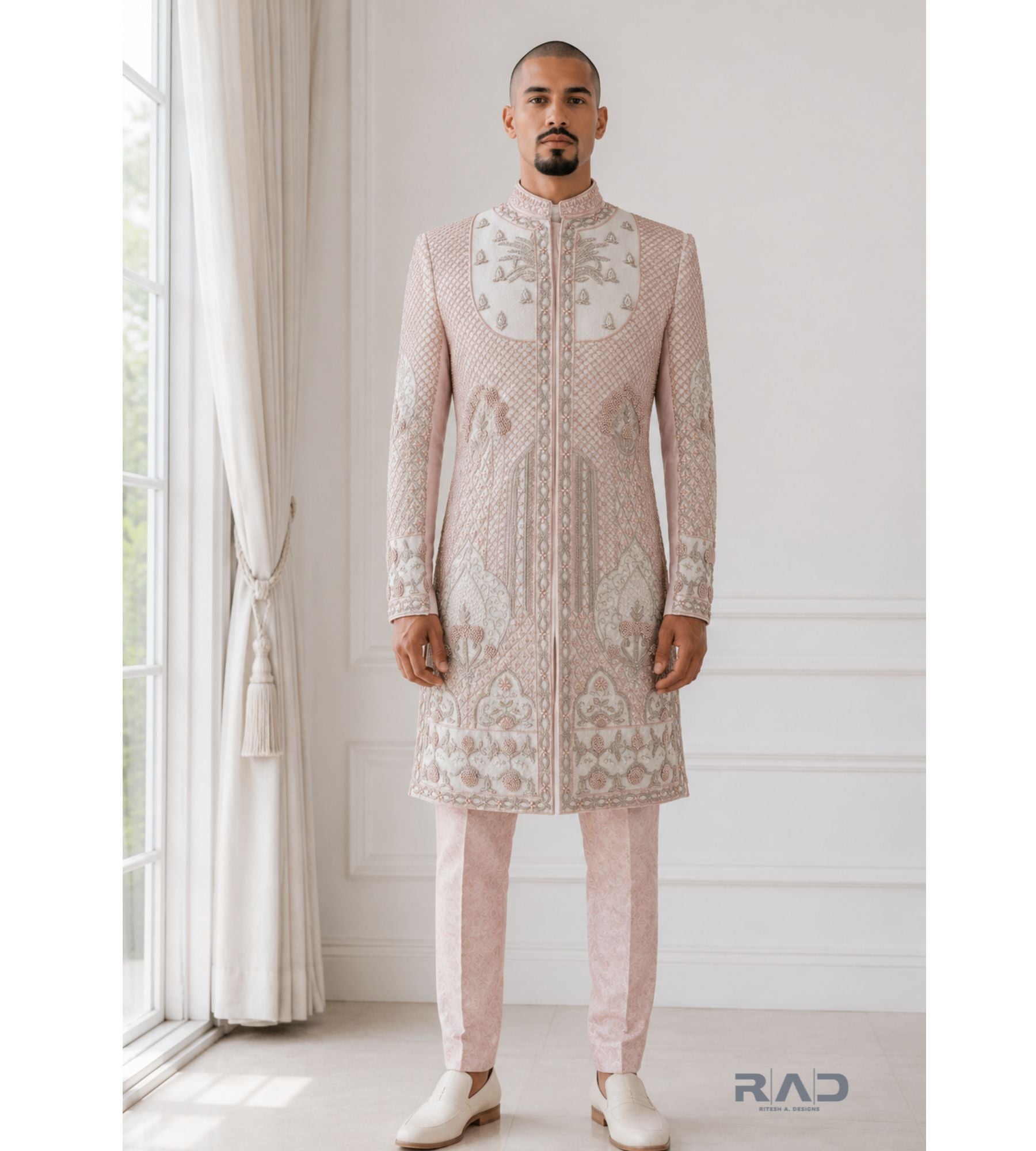 Arivansh Blush Ivory Heritage Sherwani