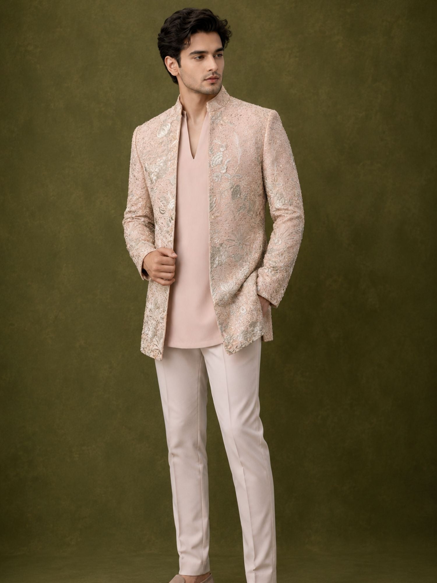 Heritage Embroidered Shrug Set