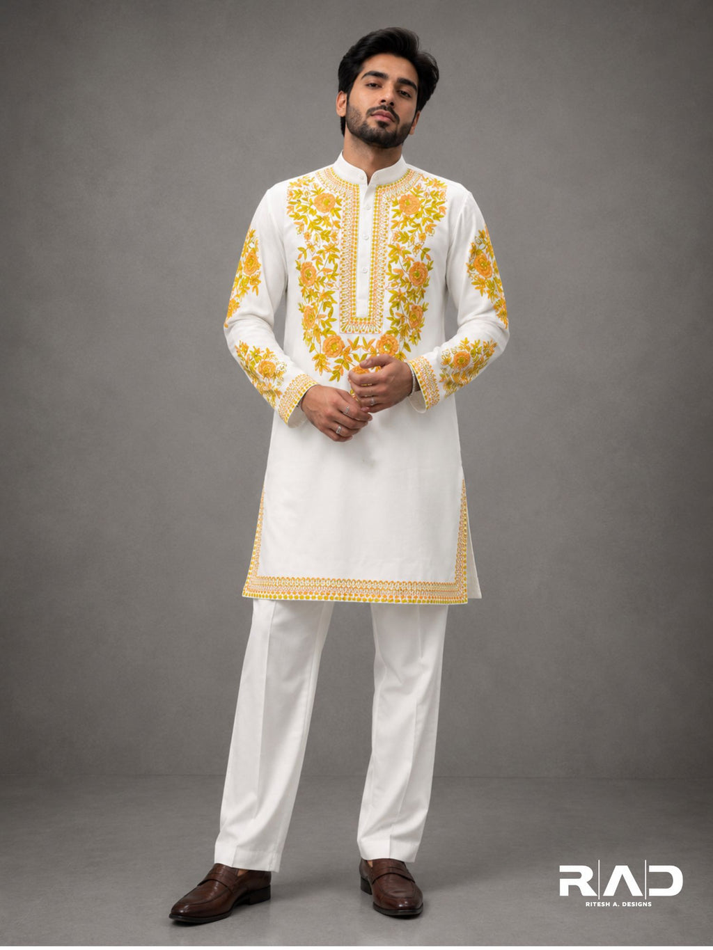 Saffron Bloom Kurta