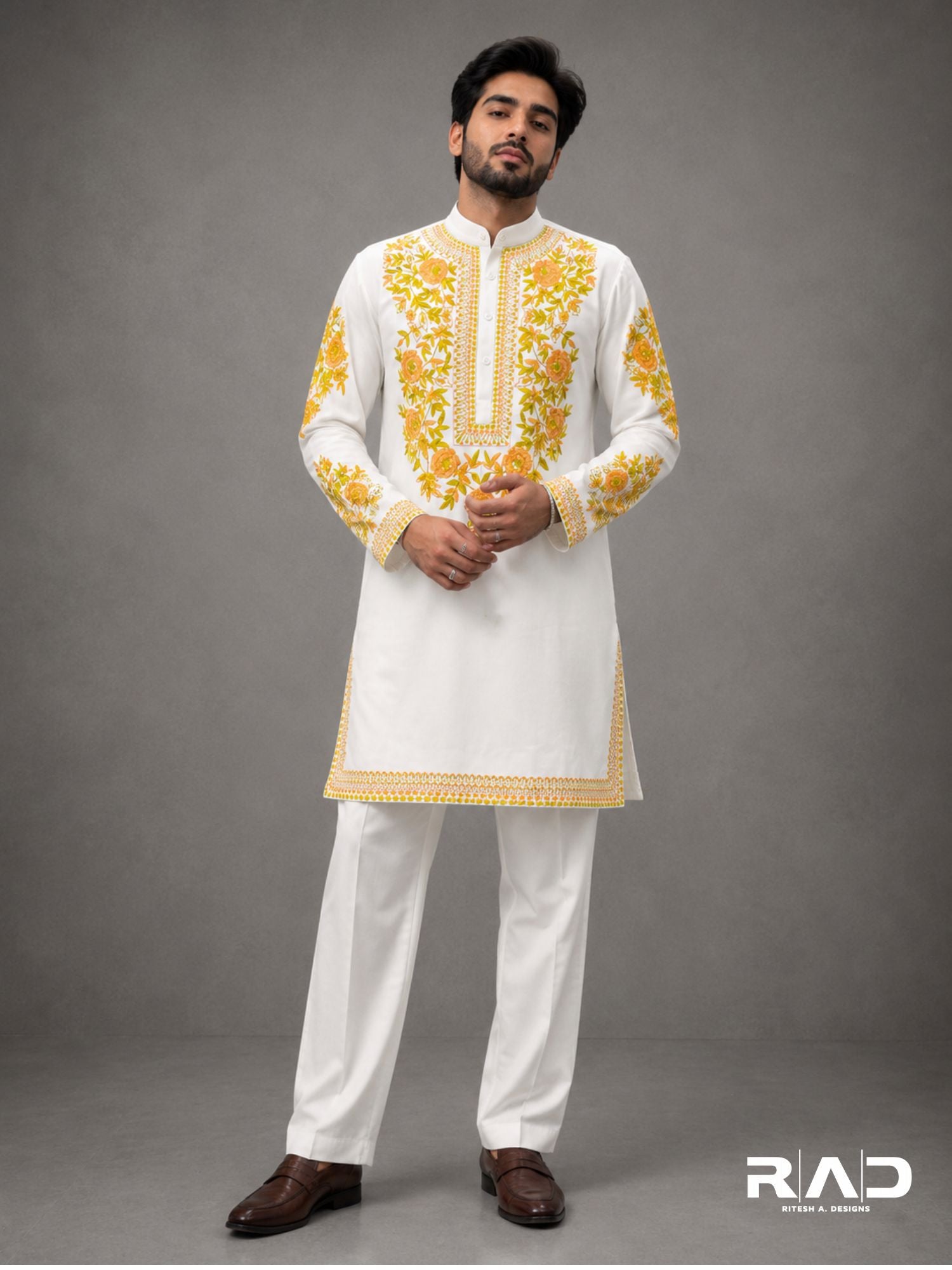 Saffron Bloom Kurta
