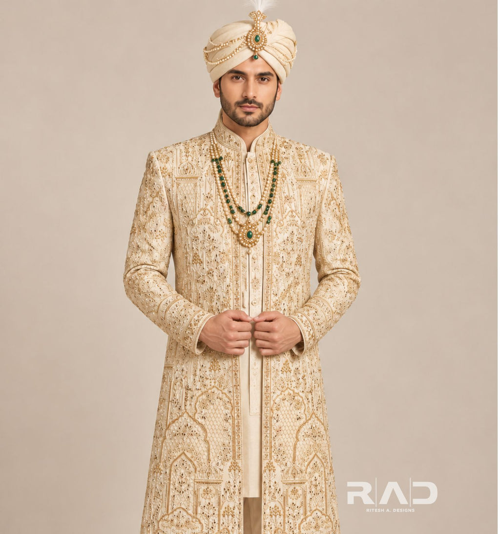 Golden Virasat Sherwani