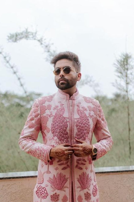 Gulab Mahal Embroidered Sherwani