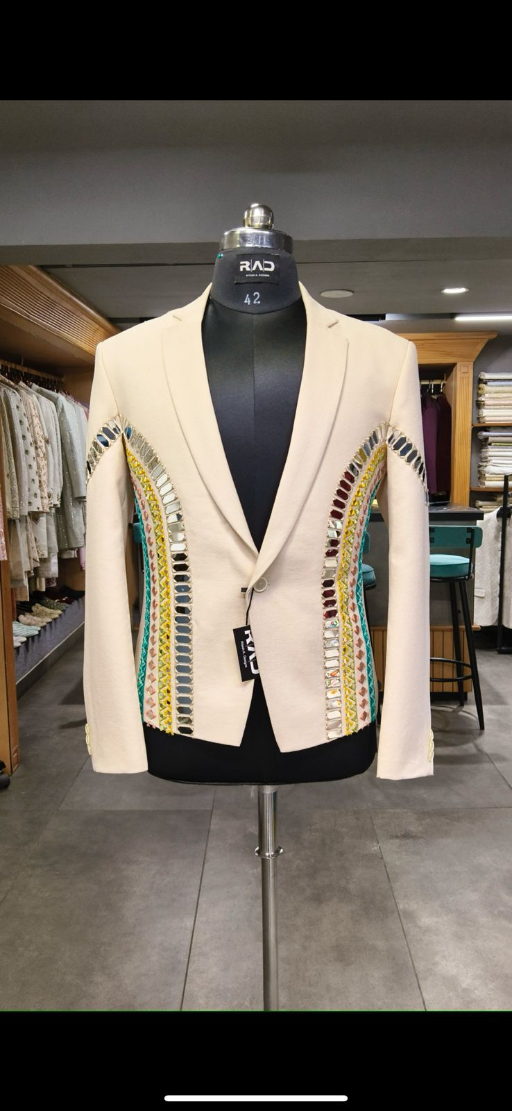 ALMOND MIRROR BLAZER SET