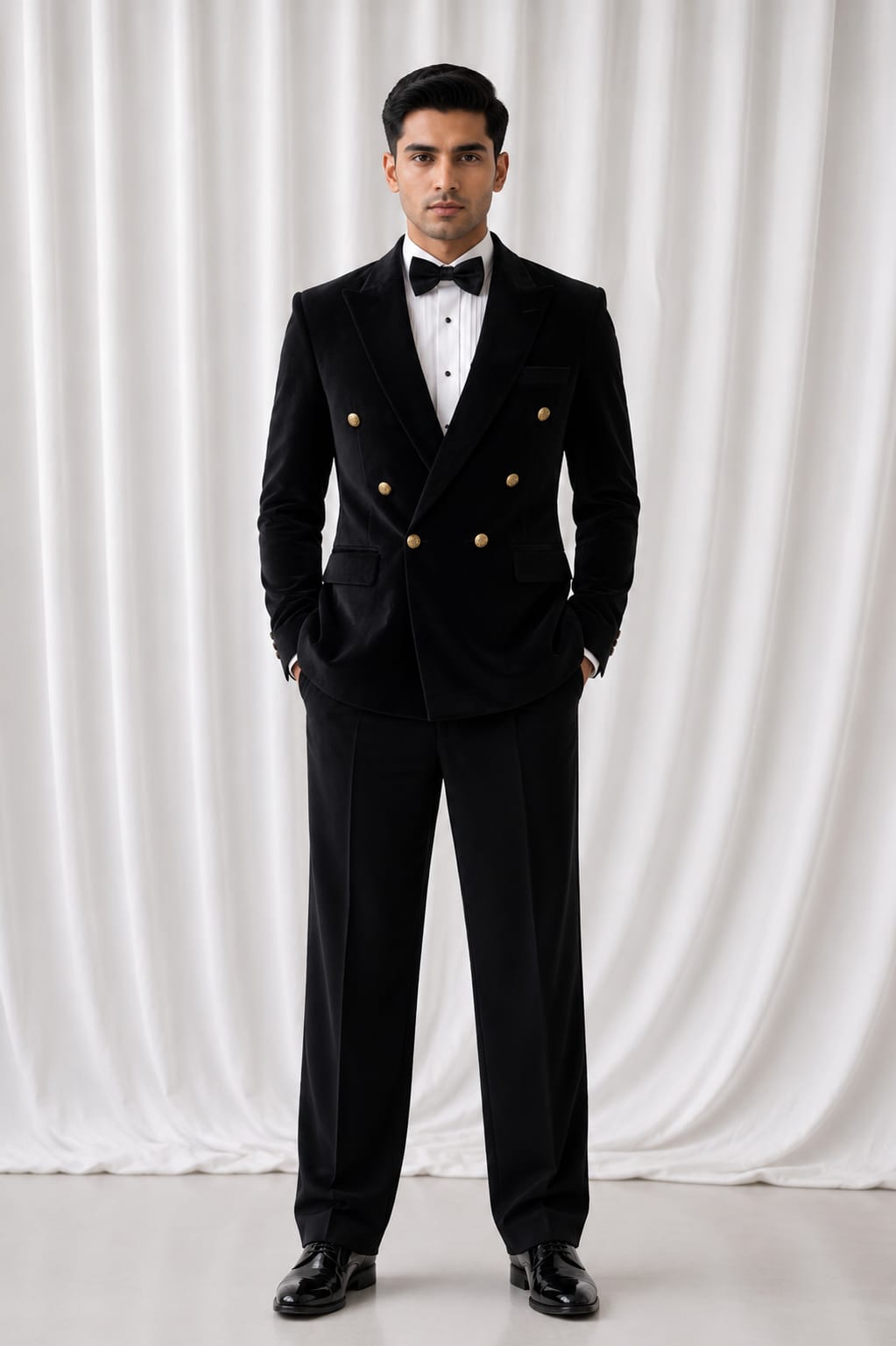 Elite Noir Double-Breasted Tuxedo