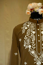 Cocoa Floral Kurta