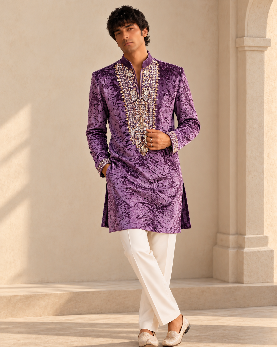 Violet Maharaja Kurta