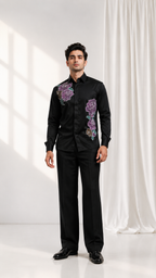 Black Floral Shirt