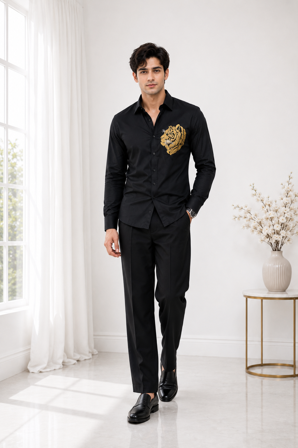 Black Gold Tiger Shirt