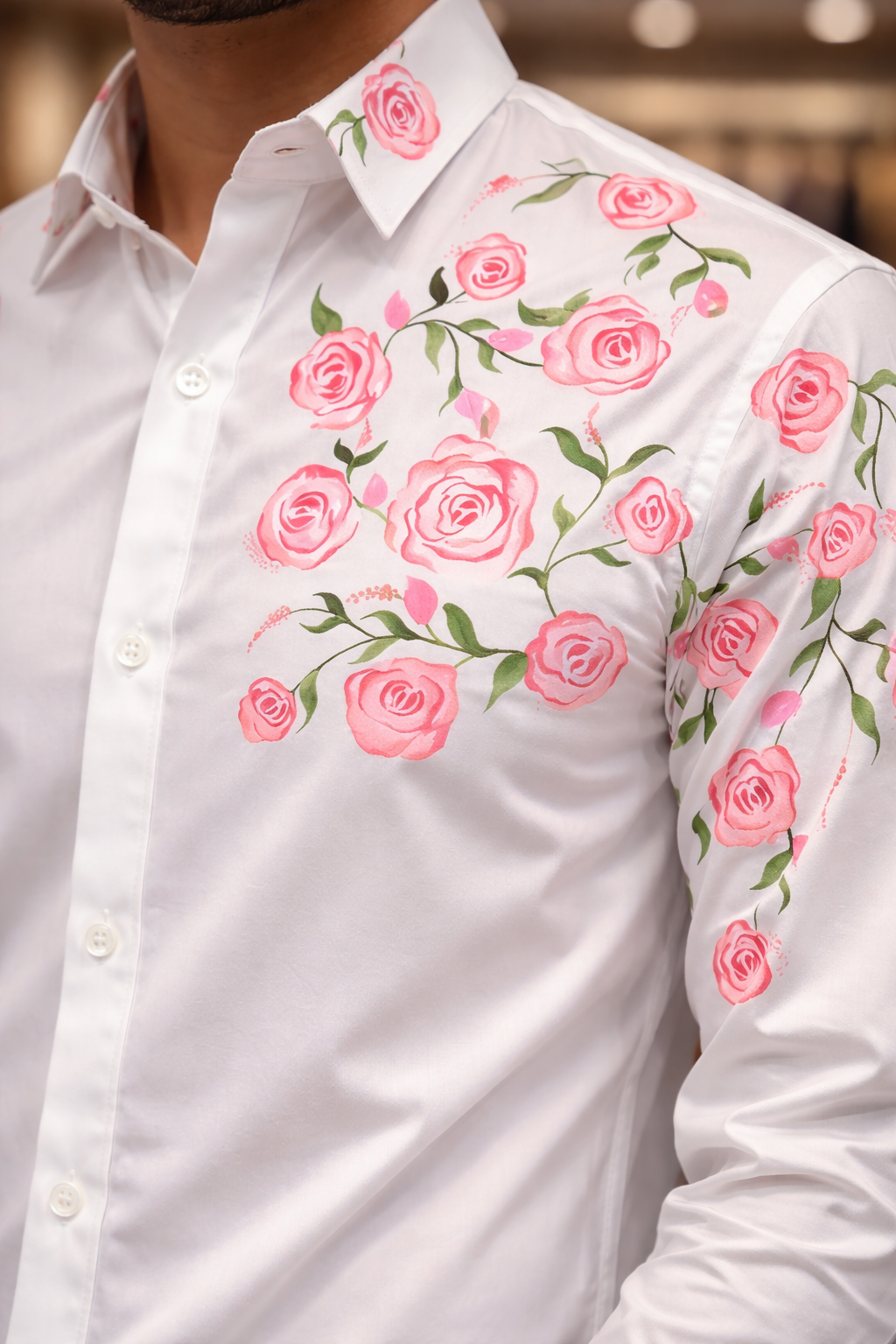 White Floral Shirt