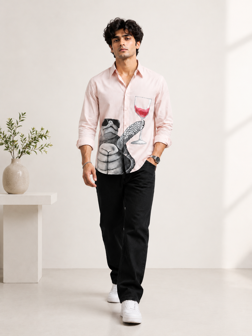 Wine Glass Graphic Shirt