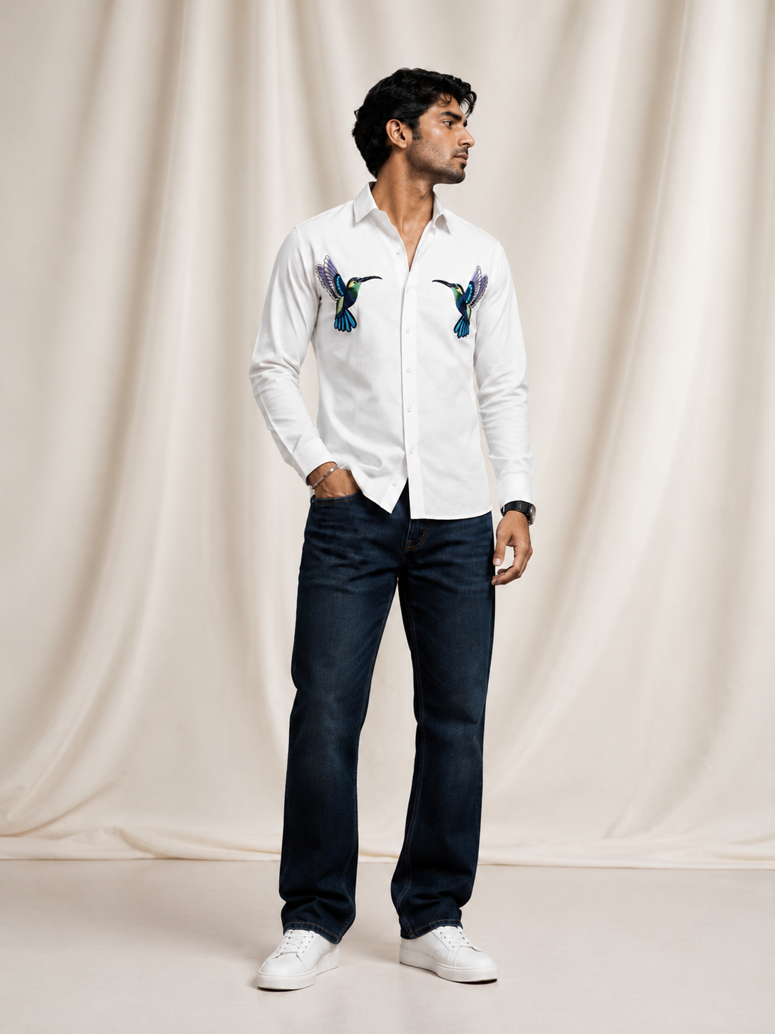 Bird Embroidery Shirt