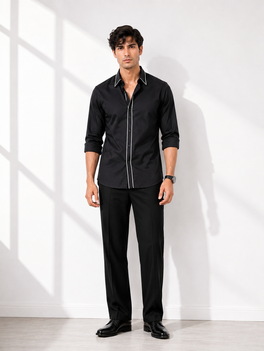 Black Contrast Shirt
