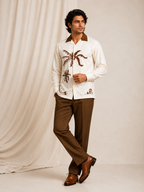 Palm Tree Embroidered Shirt