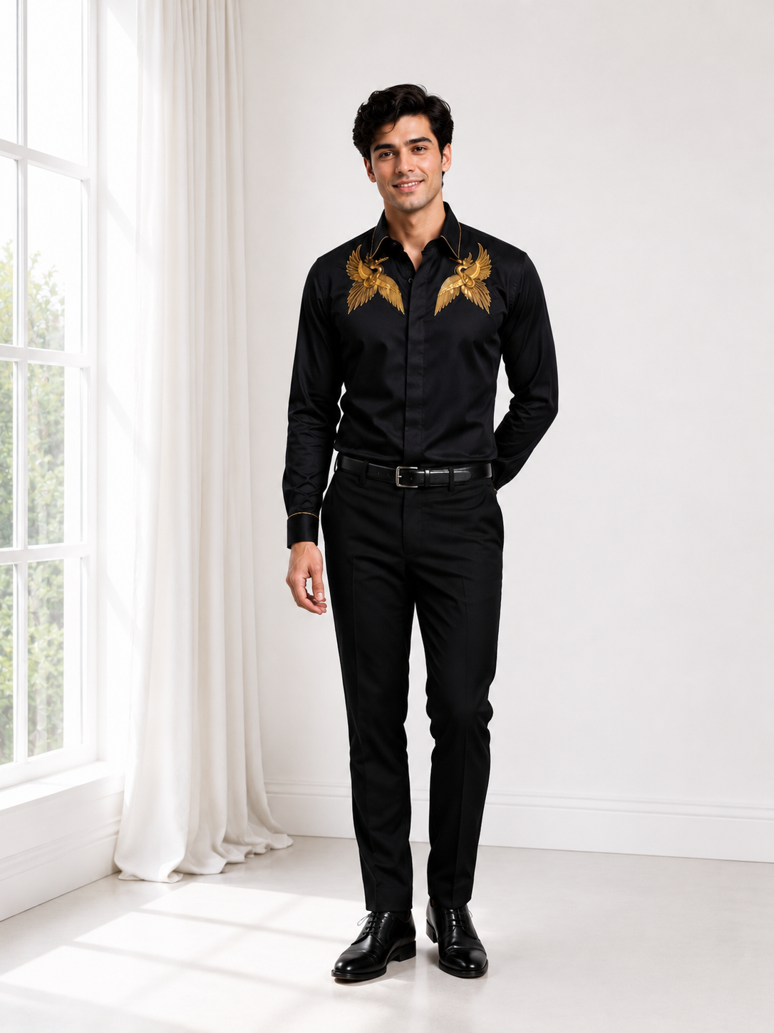 Black Golden Phoenix Shirt