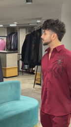 Maroon Tentacles Co-ord
